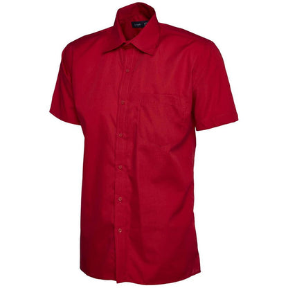Uneek UC710 Mens Short Sleeve Poplin Shirt 120g