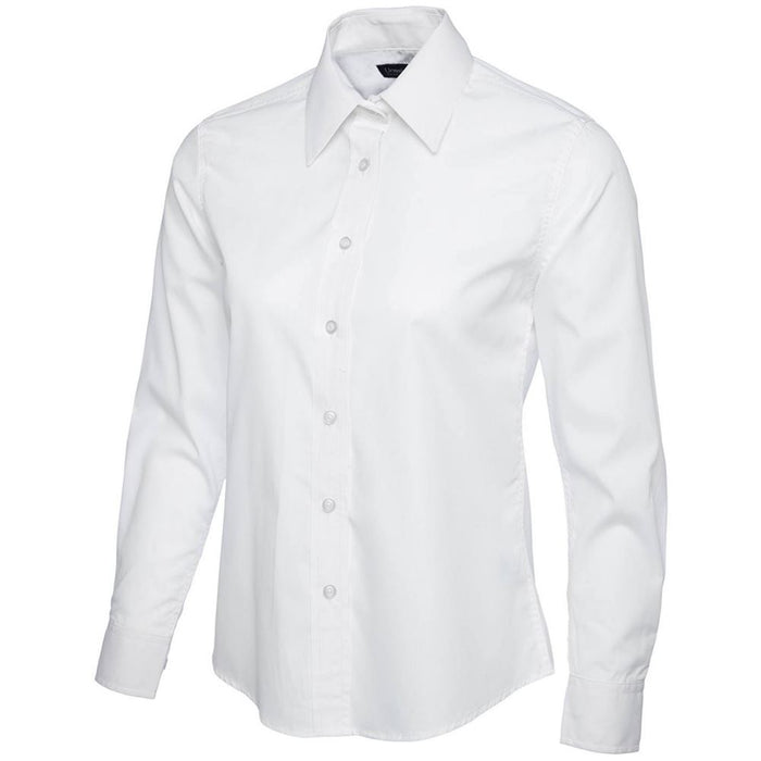 Uneek UC711 Ladies Long Sleeve Poplin Shirt 120g