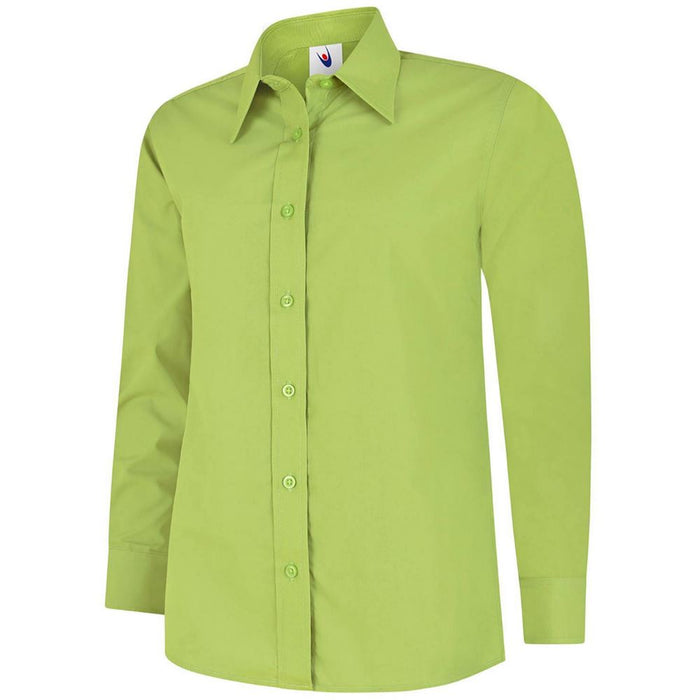 Uneek UC711 Ladies Long Sleeve Poplin Shirt 120g
