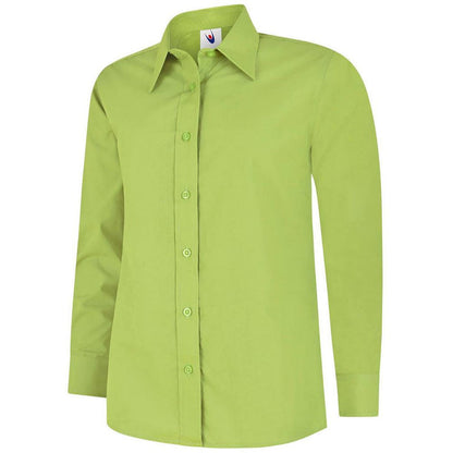 Uneek UC711 Ladies Long Sleeve Poplin Shirt 120g