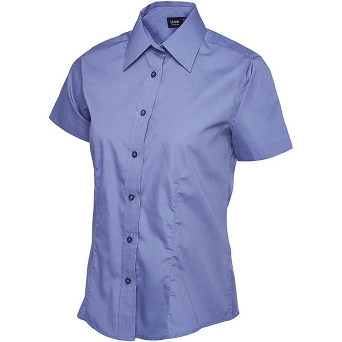 Uneek UC712 Ladies Short Sleeve Poplin Shirt 120g