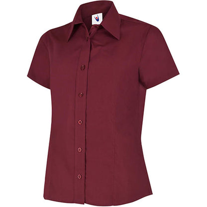 Uneek UC712 Ladies Short Sleeve Poplin Shirt 120g