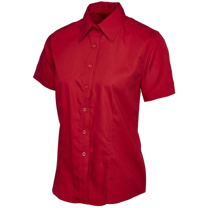 Uneek UC712 Ladies Short Sleeve Poplin Shirt 120g