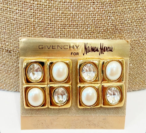 Vintage signed Givenchy for Neiman Marcus clip on earrings