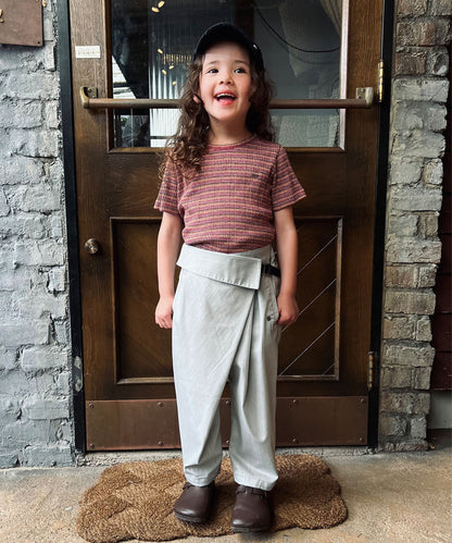 W Slab Chambray Tuck Pants