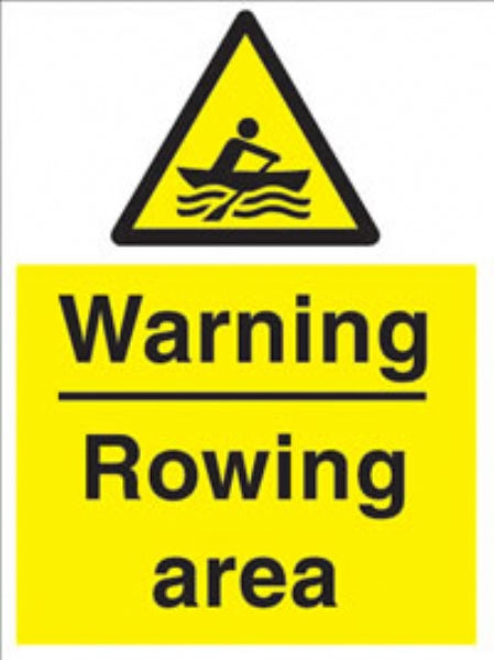 warning - rowing area