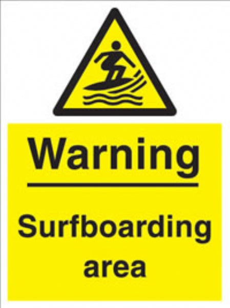 warning - surfboarding area