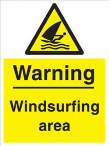 warning - windsurfing area