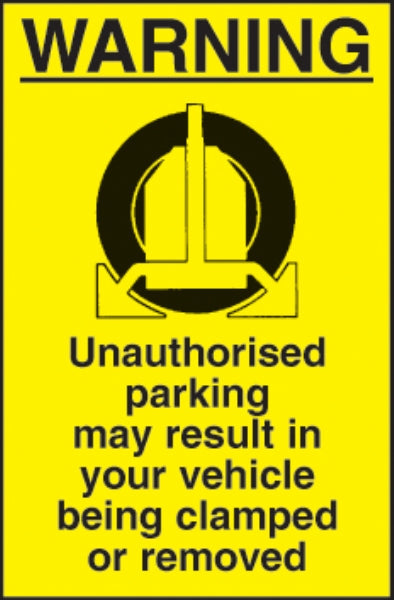 warning clamped vehicle