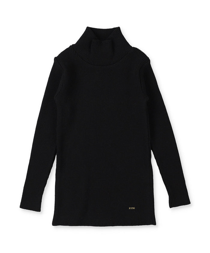 Washable Cotton Knit Turtleneck Pullover