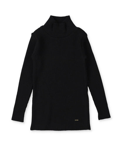Washable Cotton Knit Turtleneck Pullover