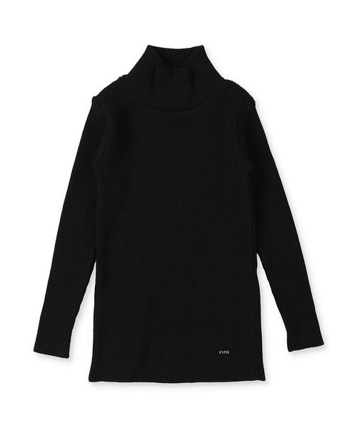 Washable Cotton Knit Turtleneck Pullover