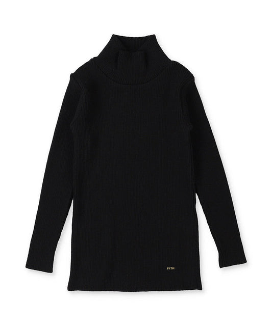 Washable Cotton Knit Turtleneck Pullover