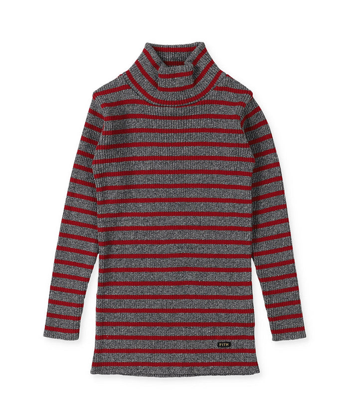 Washable Cotton Knit Turtleneck Pullover