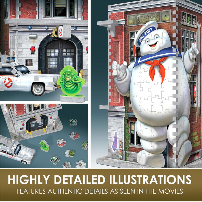 WREBBIT 3D: Ghostbusters: Firehouse Headquarters: 500 Piece 3D Puzzle